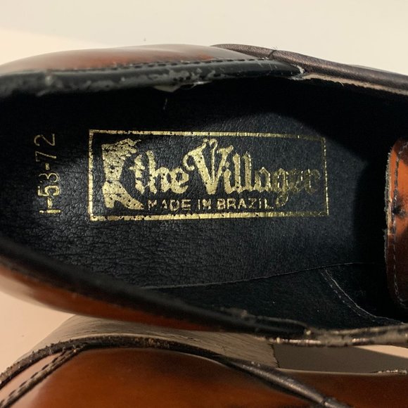 Vintage 1970s The Villager Brand Platform Brown Leather Women's Shoes Si… - Picture 7 of 8